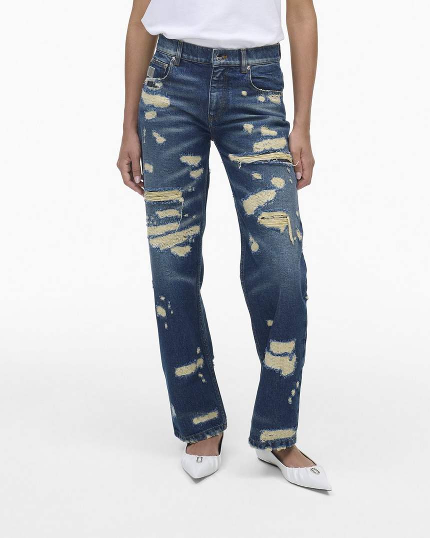 de rip and repair rechte jeans