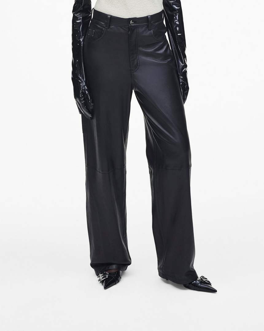 oversized leren broek