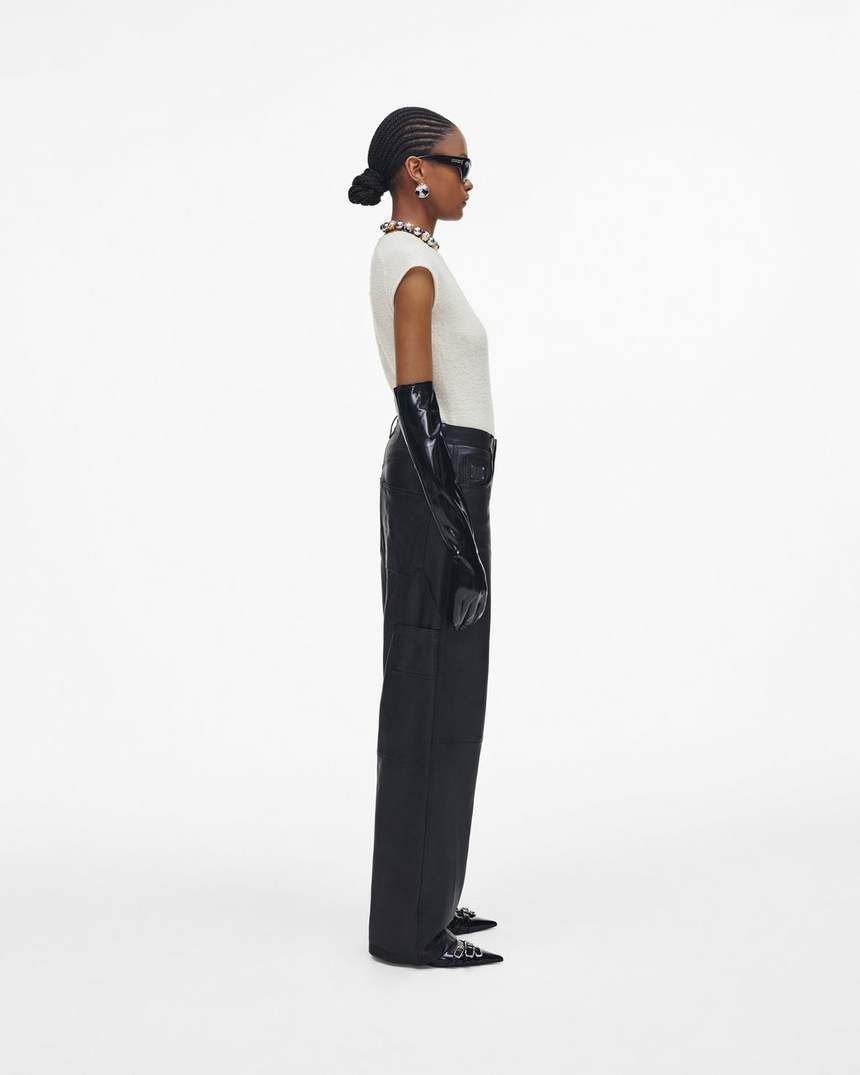 oversized leren broek