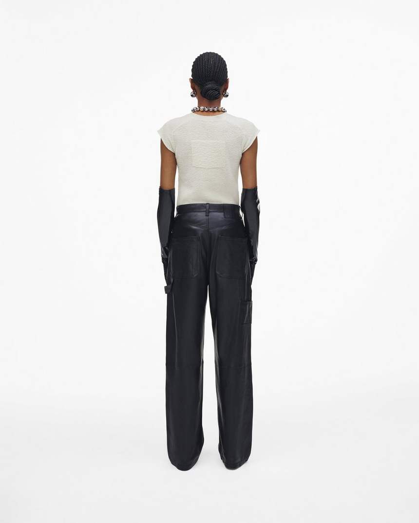 oversized leren broek