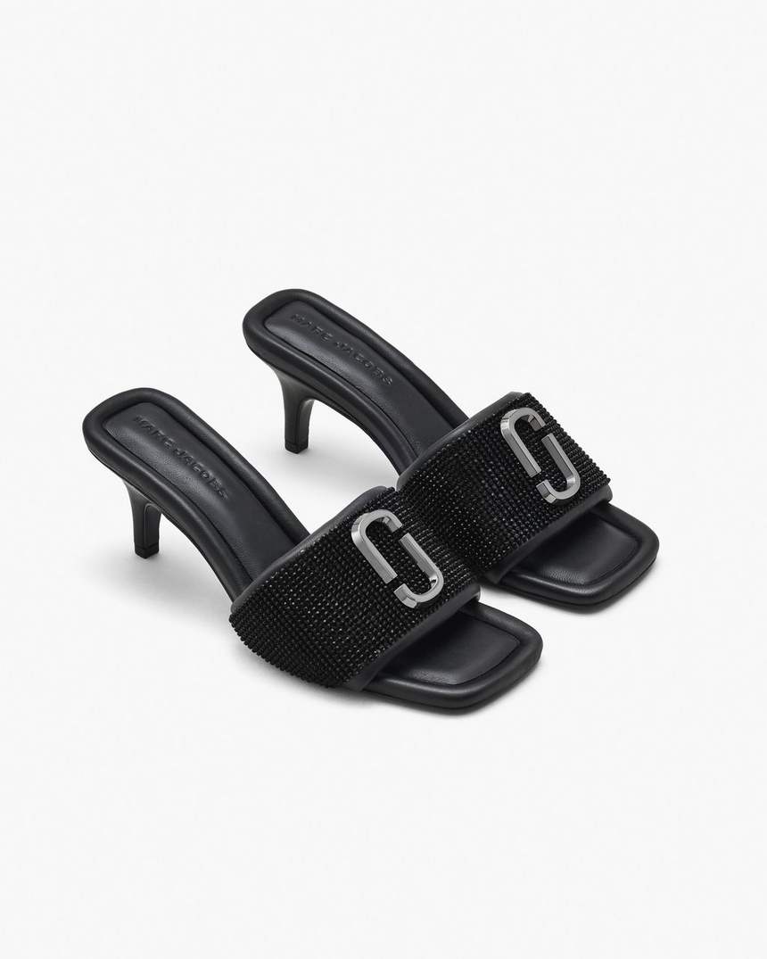 de j marc sandaal met strass steentjes en hak