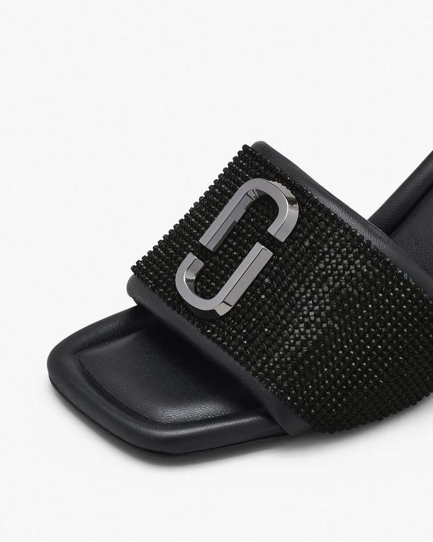 de j marc sandaal met strass steentjes en hak