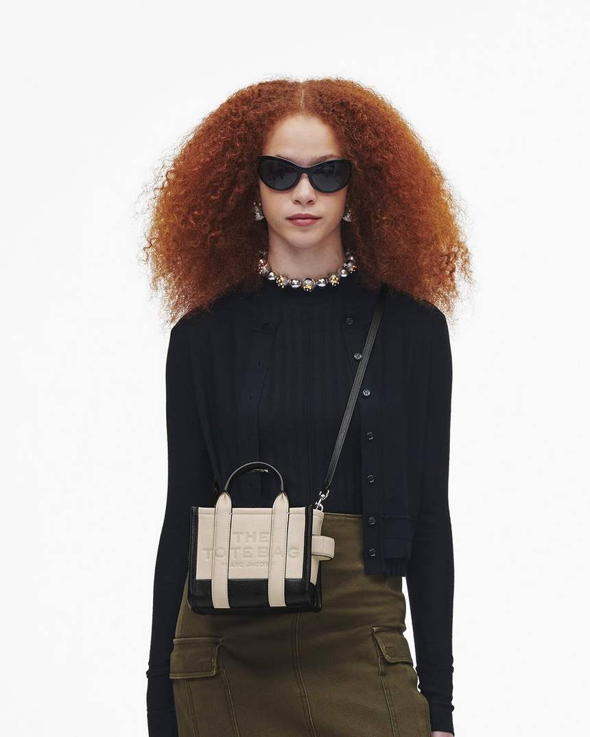 de colorblock crossbody tote bag