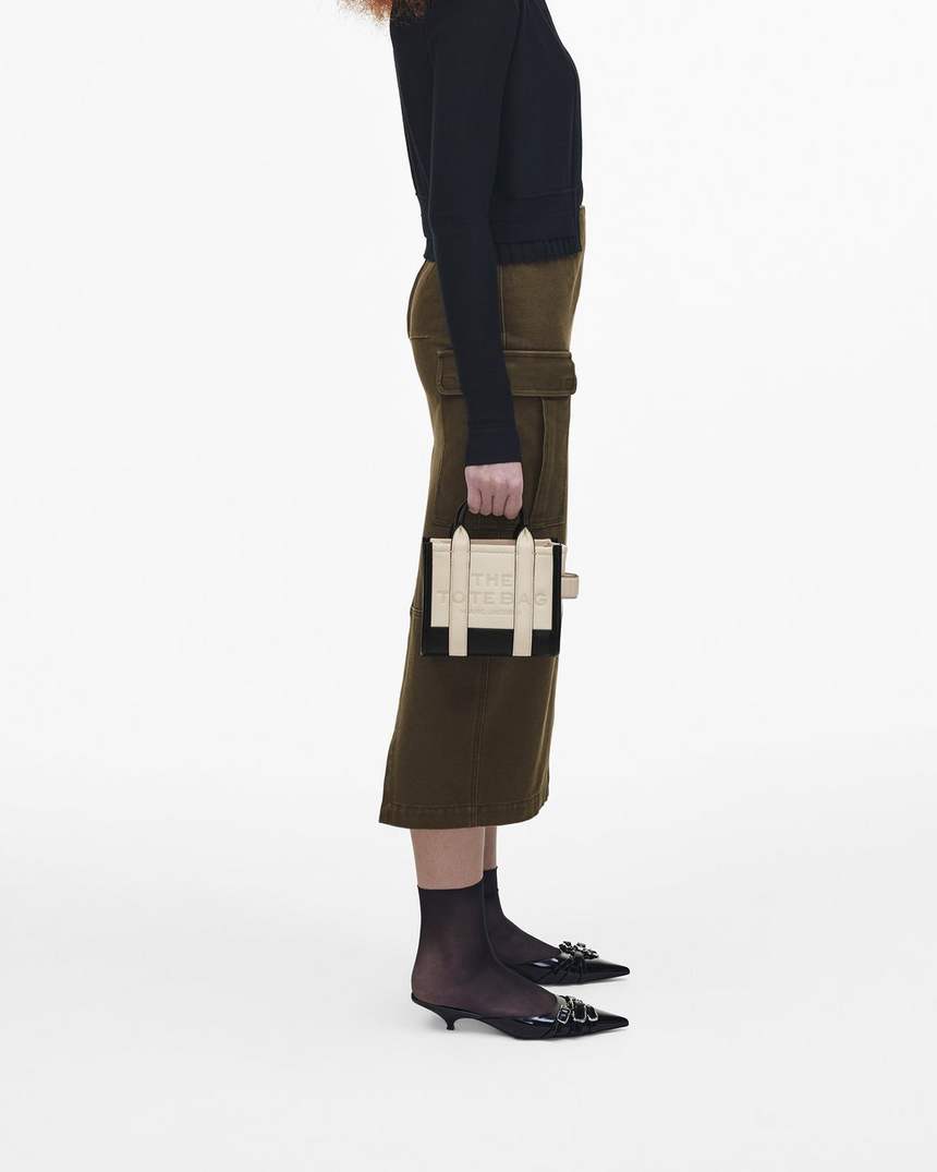 de colorblock crossbody tote bag