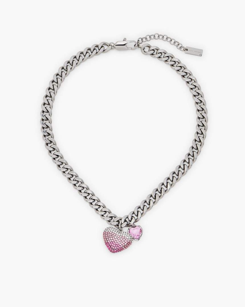 de hartvormige ballon-pavé ketting