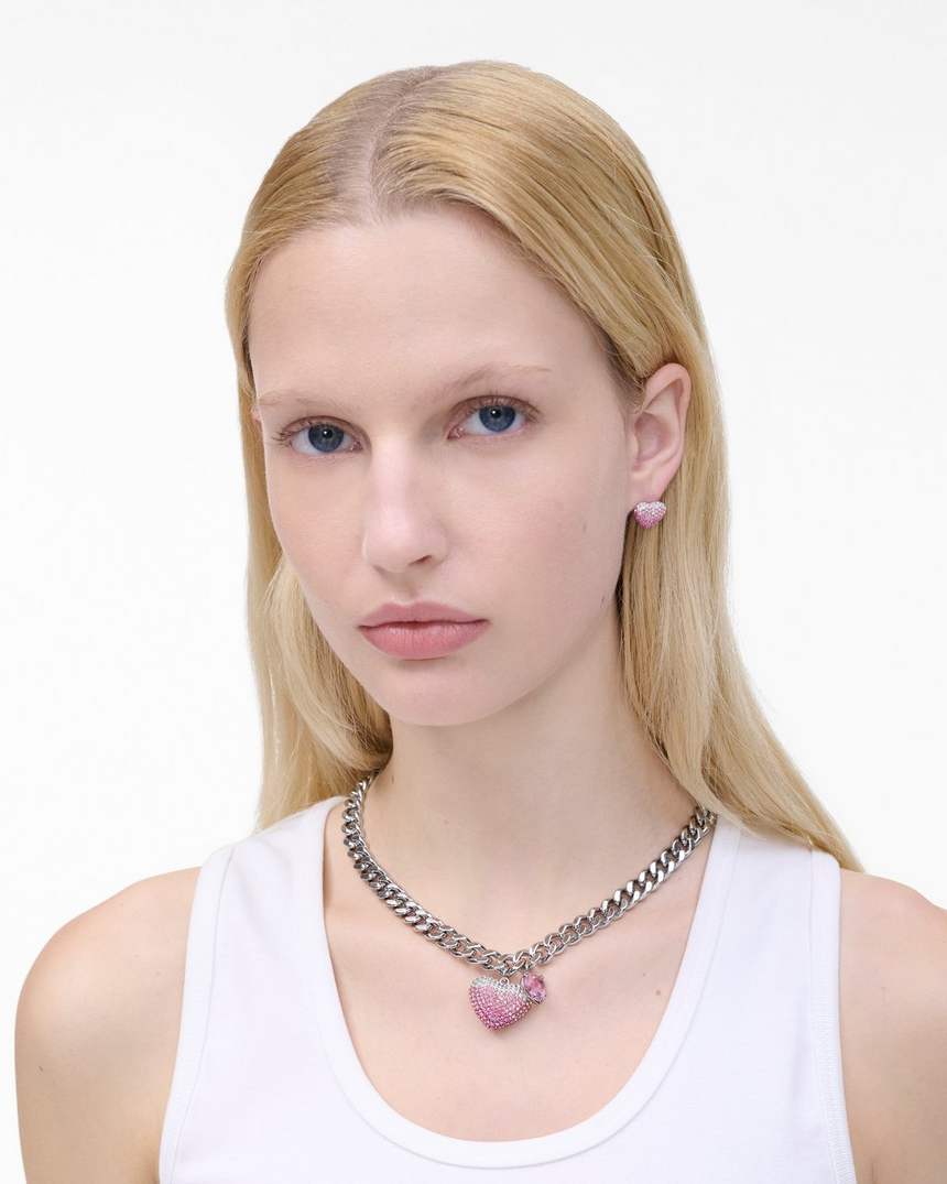 de hartvormige ballon-pavé ketting