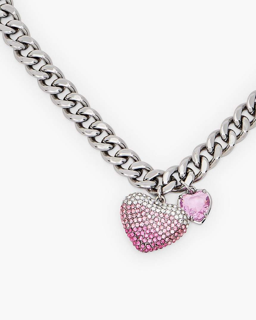 de hartvormige ballon-pavé ketting