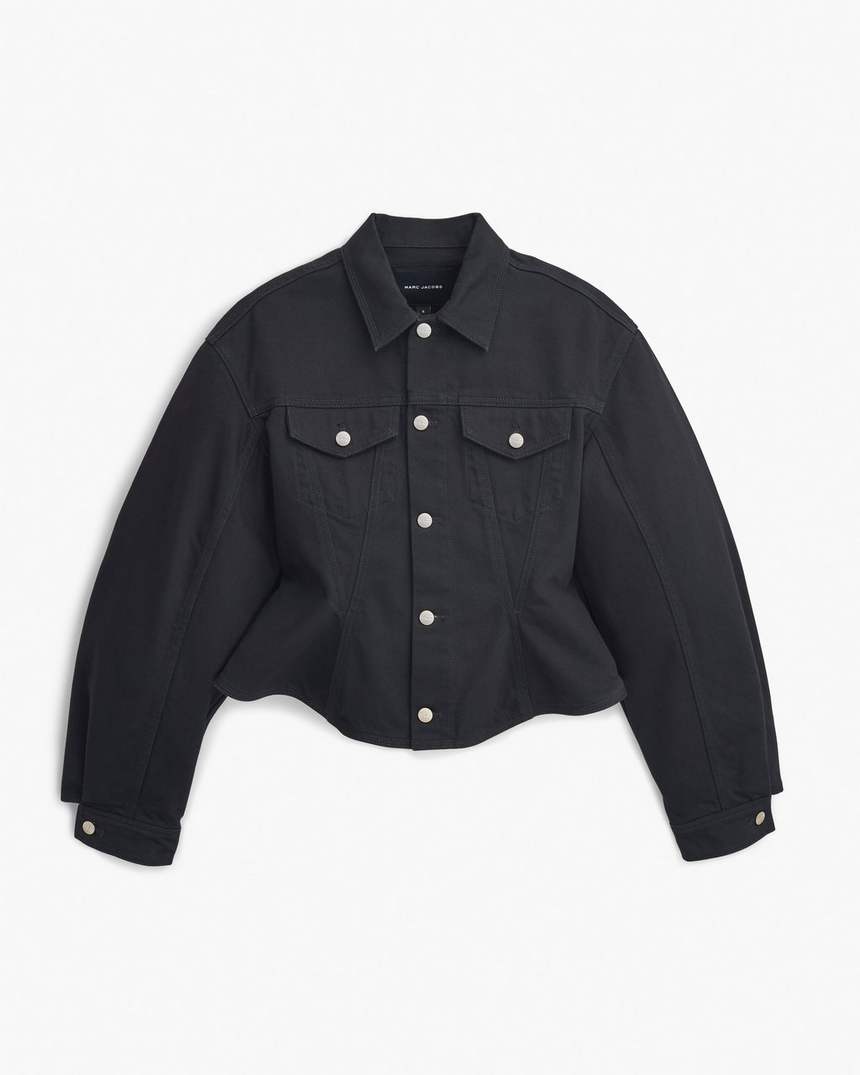het geplooide denimjack