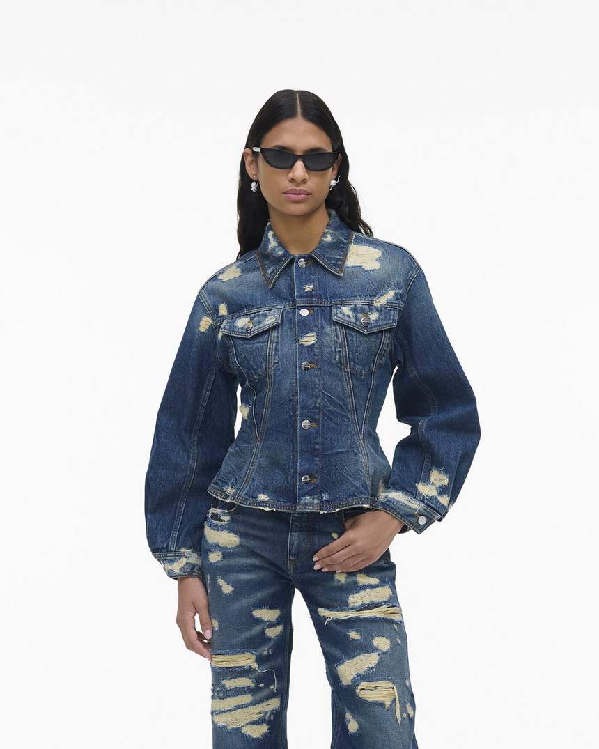 het rip and repair denimjack met ribbels