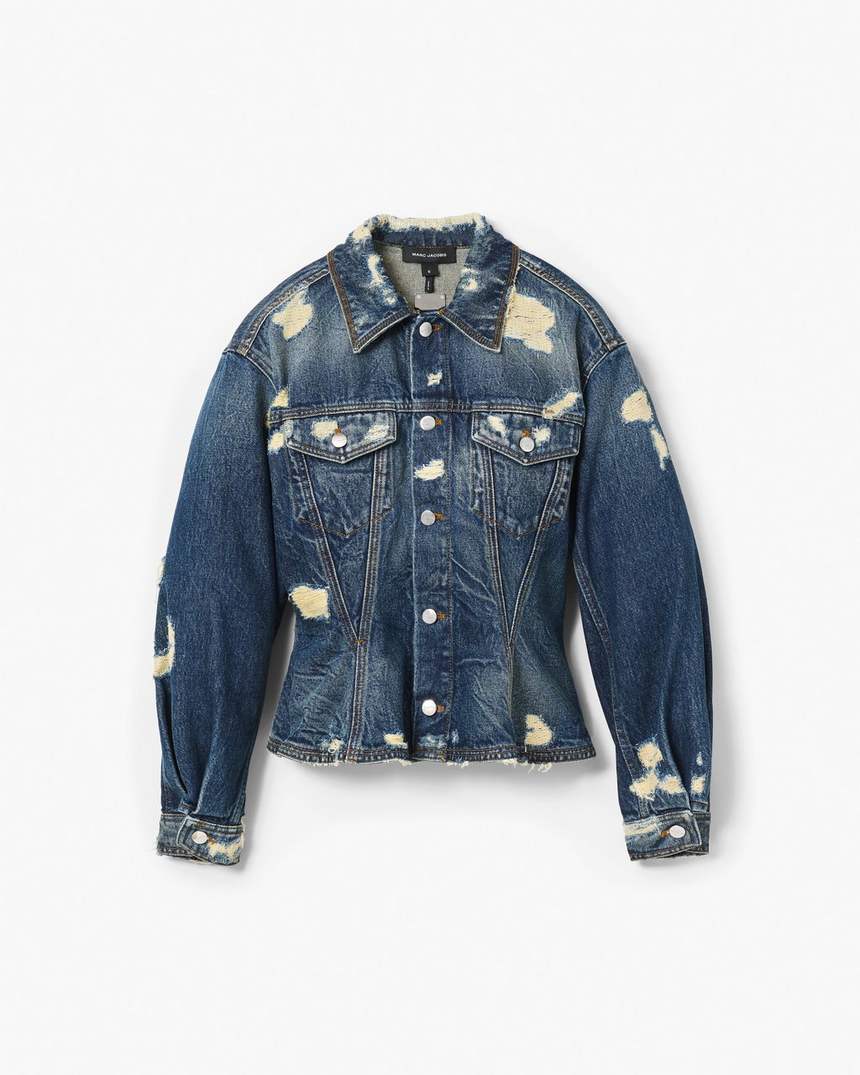 het rip and repair denimjack met ribbels