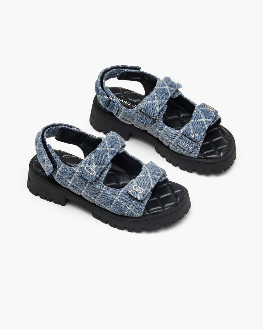 de gewatteerde denim sunny sandaal