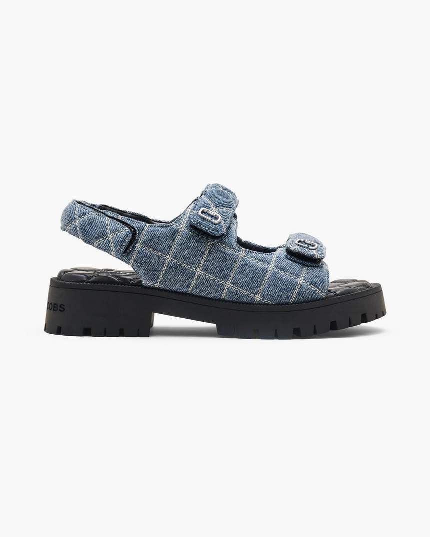 de gewatteerde denim sunny sandaal