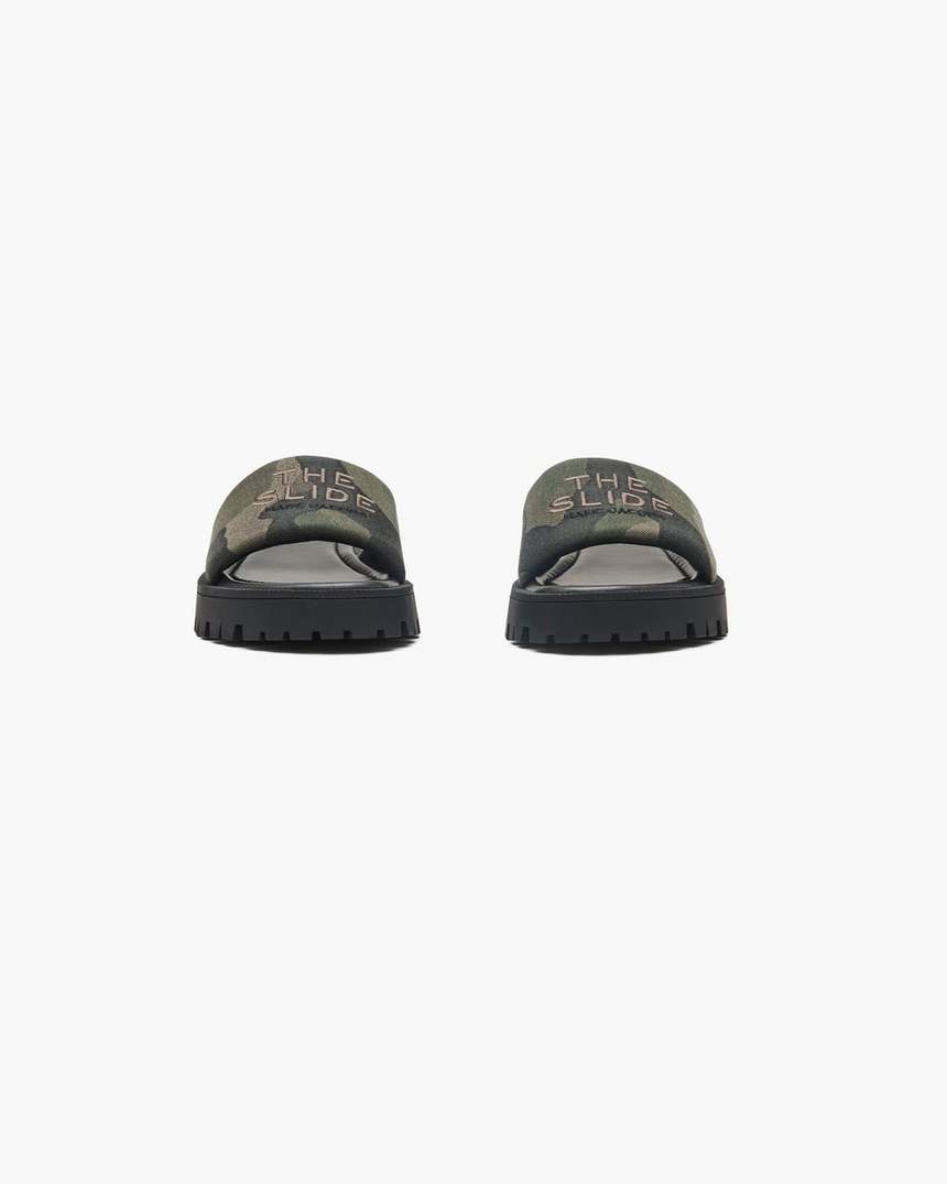 de camo jacquard lug sole slide