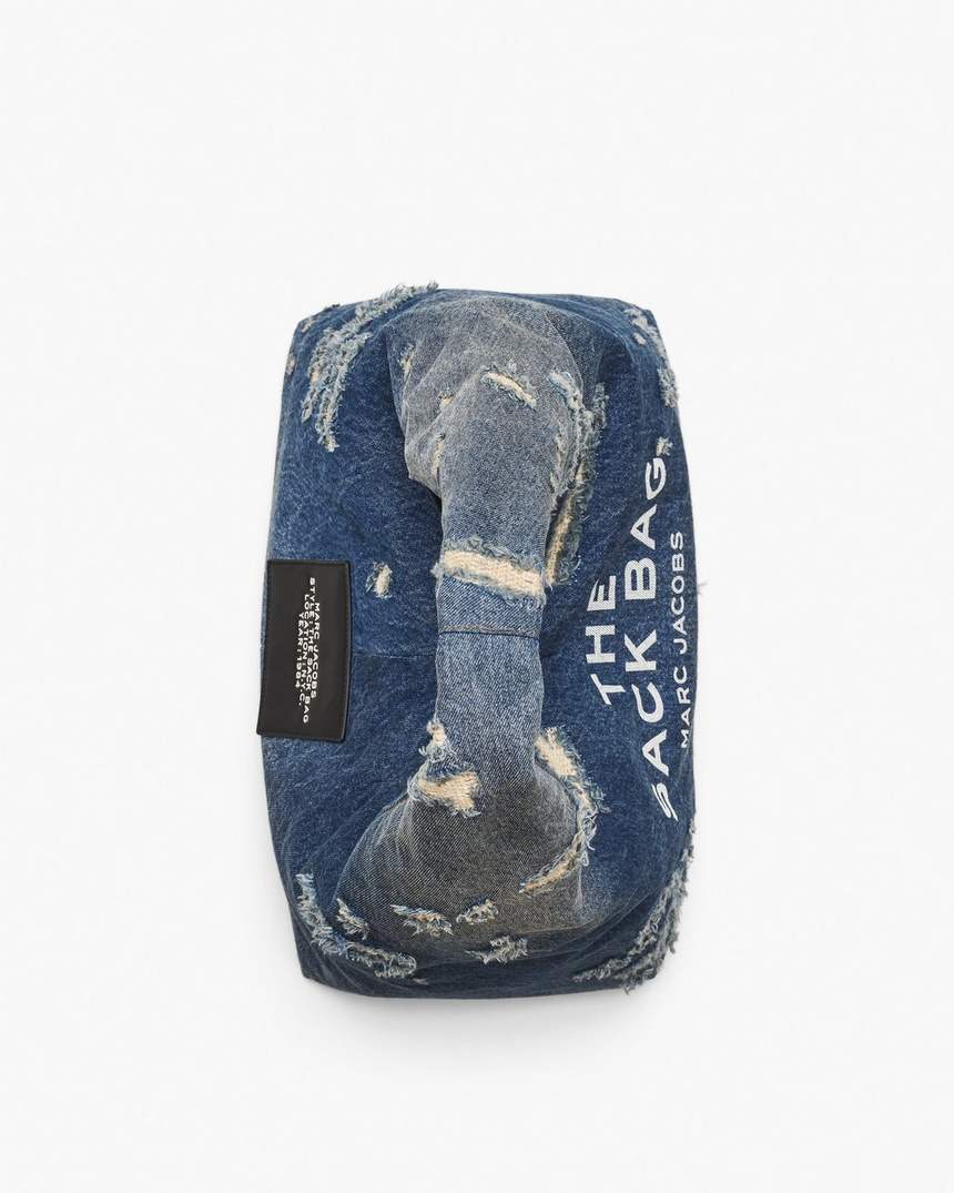 de rip and repair denim sack bag