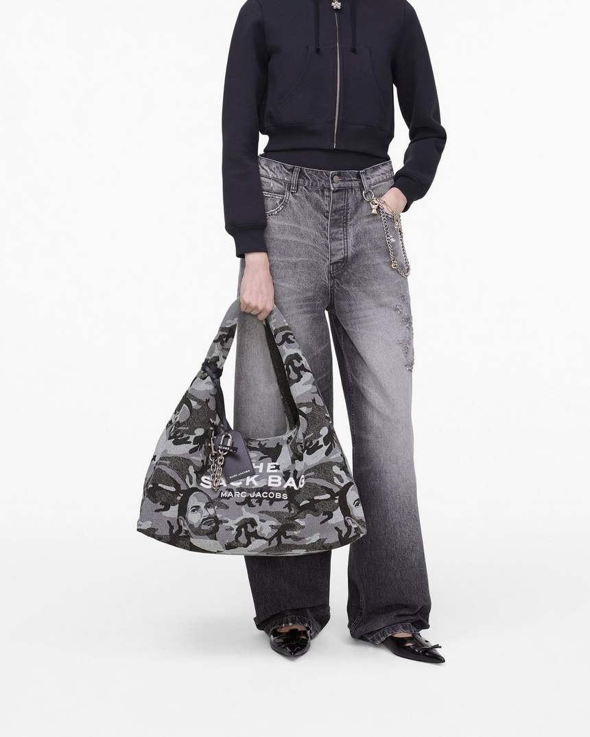 de marc camo denim xl sack bag