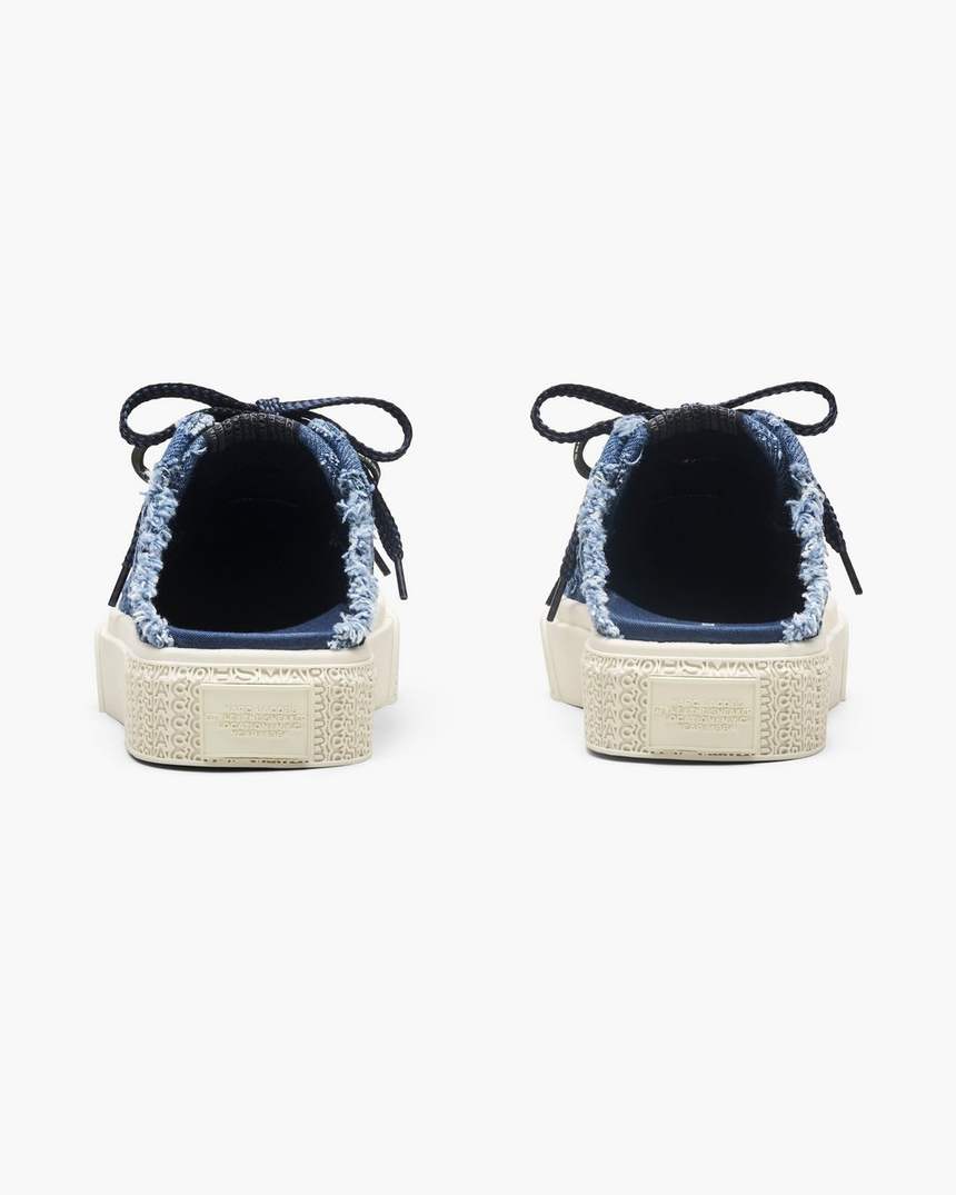 de puffy daisy denim sneaker mule