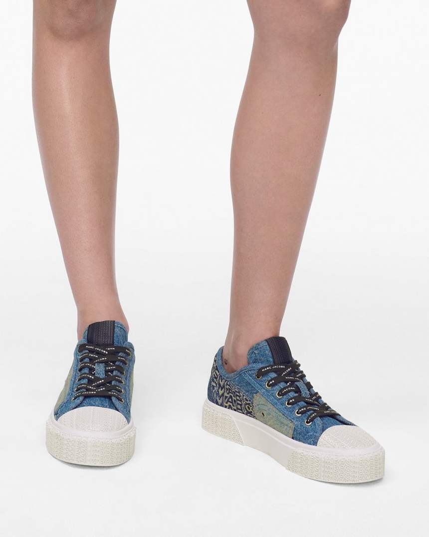 de gedeconstrueerde denim sneaker