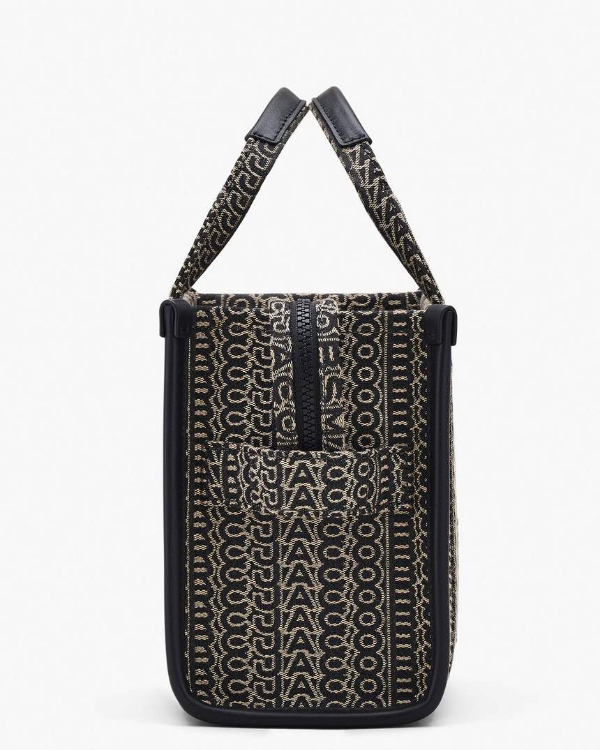 de monogram jacquard kleine tote bag