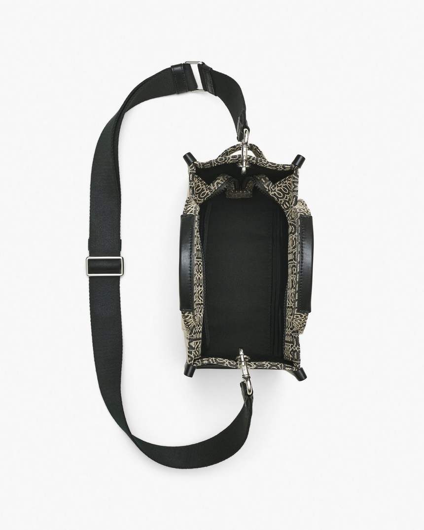 de monogram jacquard kleine tote bag