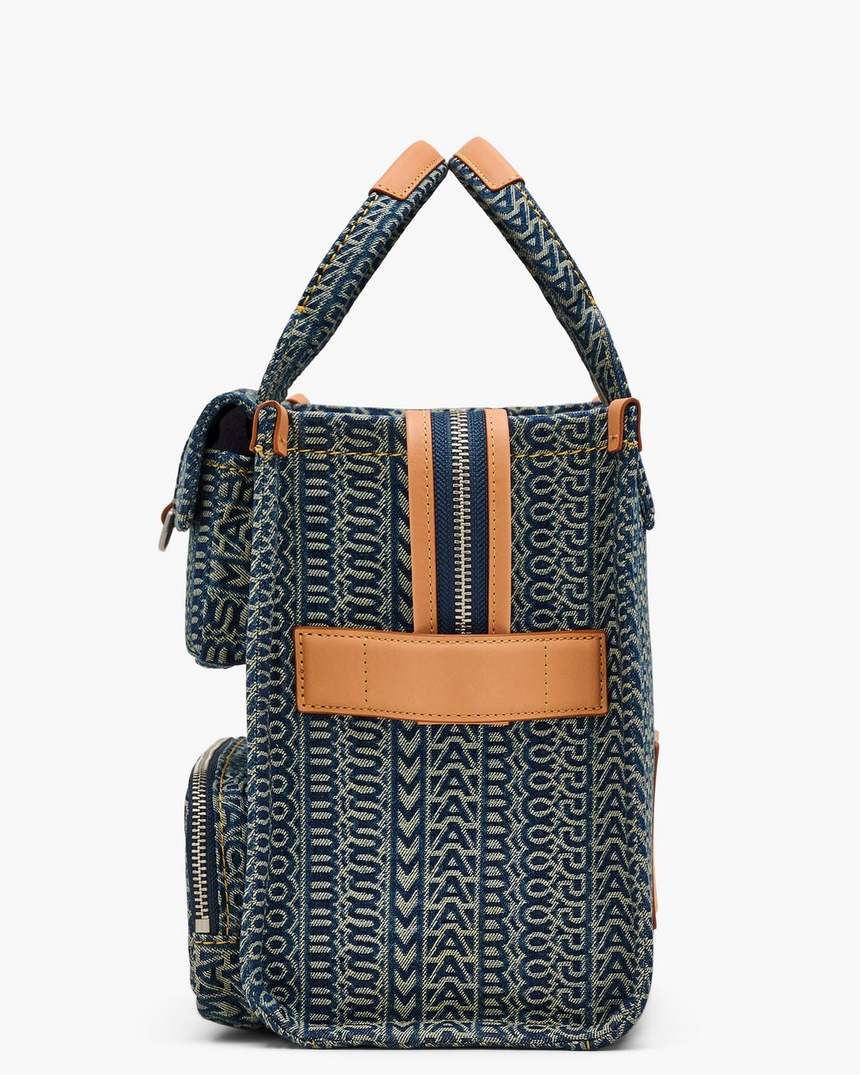 de cargo monogram denim medium tote bag
