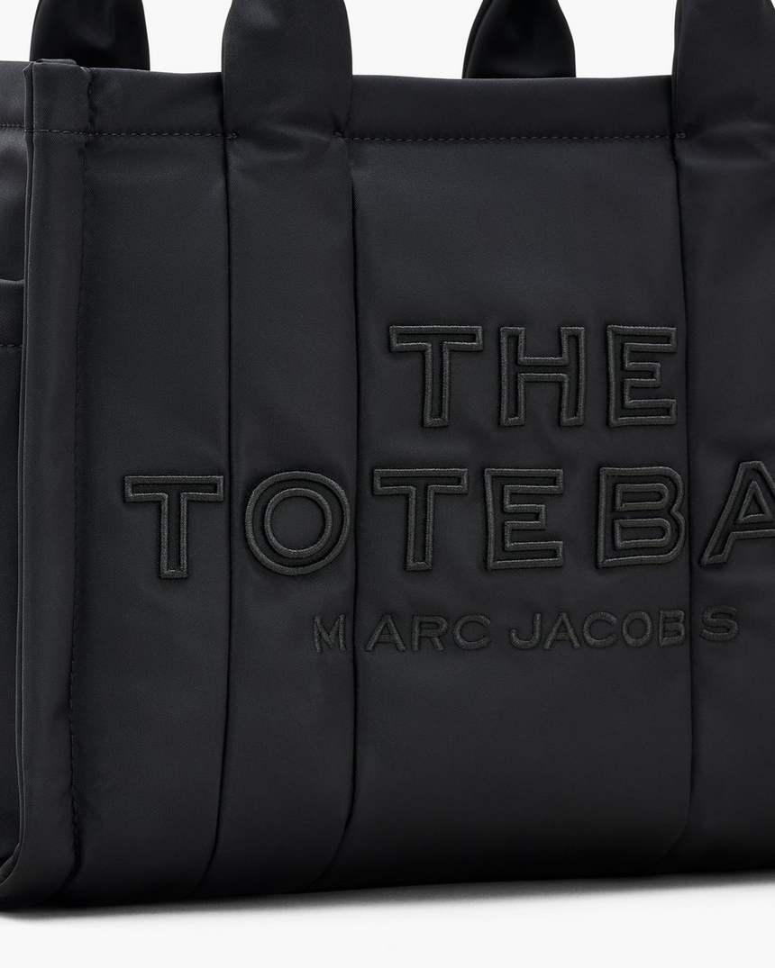de puffy nylon medium tote bag