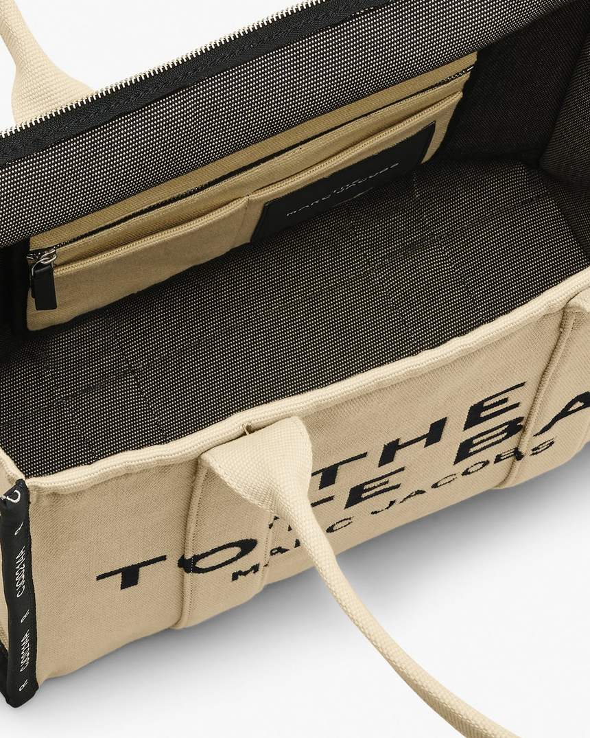 de grote draagtas met jacquardprint